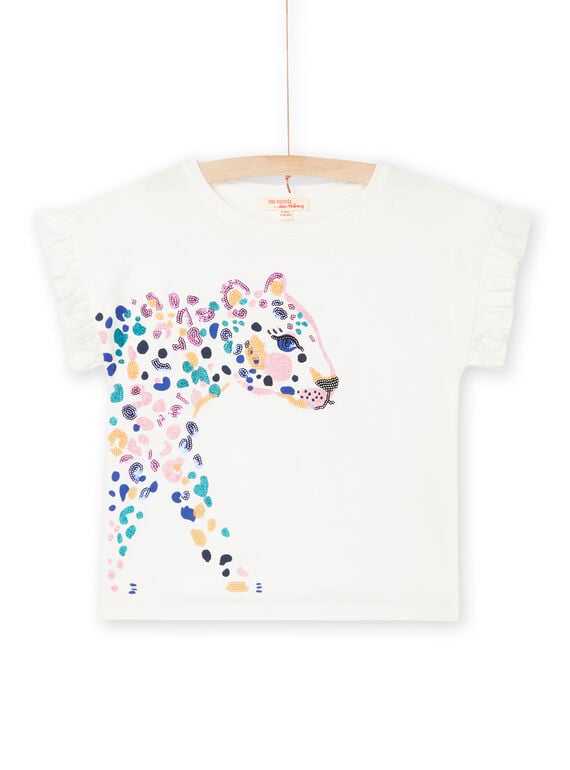 T-shirt blu elettrico con motivo pantera RANAUTI2 / 23S901N1TMC001
