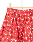 Gonna twill stampa a fiori bambina NAVIJUP / 22S901M1JUPD319