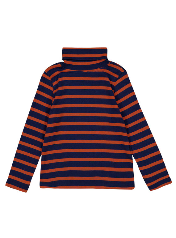 Dolcevita a costine Navy e a righe Ruggine GOJOSOUP6 / 19W902L6D3B070