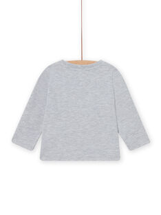 T-shirt grigio melange ricamata neonato MUHITEE1 / 21WG10U3TML943