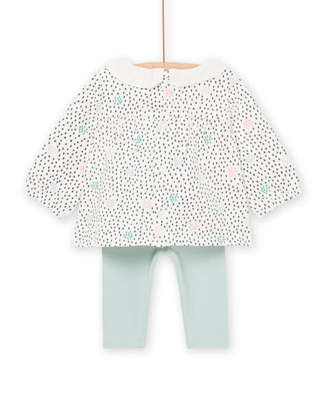 Blusa con stampa a fiori e pantaloni POU1ENS2 / 22WF0381ENS001
