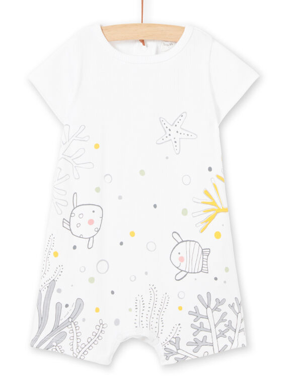 Tuta bianca ricamata nascita unisex LOU2COM / 21SF05I1CBL000