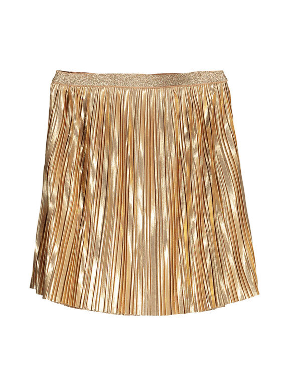 Gonna plissé dorata bambina FAJOUJUP2 / 19S901T2JUP954