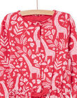 Tuta pigiama rosa con stampa foglie e giraffa bambina NEFACOMBGIR / 22SH11G1D4FD318