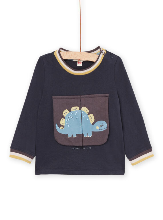 T-shirt maniche lunghe con stampa 3D dinosauri. PURETEE / 22WG10T1TMLJ924