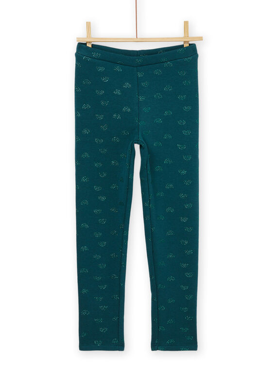 Leggings con stampa arcobaleno verde PAJOLEG4 / 22W901C7PANG633