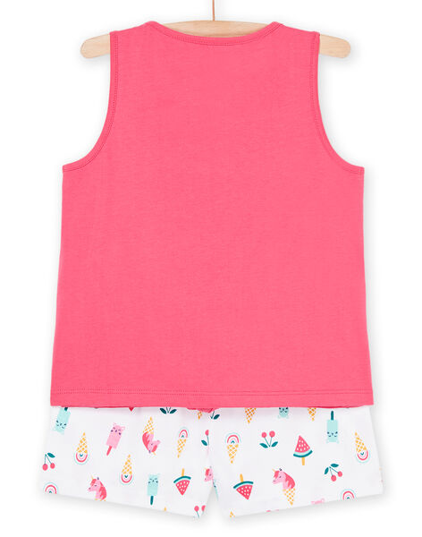 Pigiama rosa e bianco con motivi unicorni e stampa fantasia REFAPYJICE / 23SH11H9PYJD317