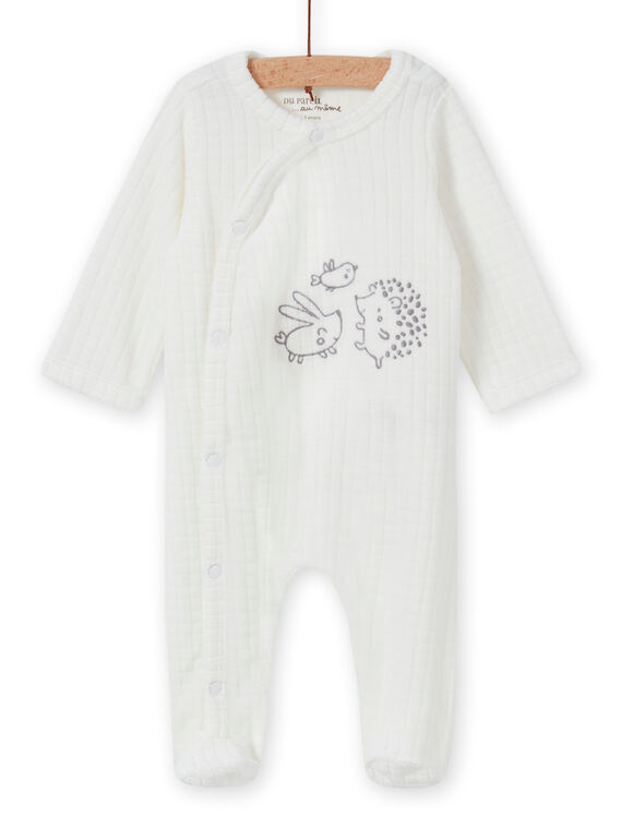 Tutina ecrù motivo animali nascita unisex MOU2GRE3 / 21WF05D1GRE001