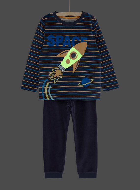 Set pigiama fosforescente navy SEGOPYJFUZ / 23WH1251PYJ705