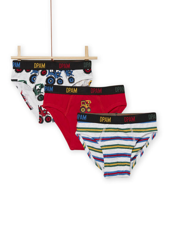 Set 3 slip motivi trattori bambino NEGOSLITRA / 22SH12I2D5LJ920