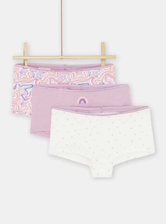 Set 3 culotte rosa e bianche bambina SEFAHOTSKY / 23WH1163SHYD309