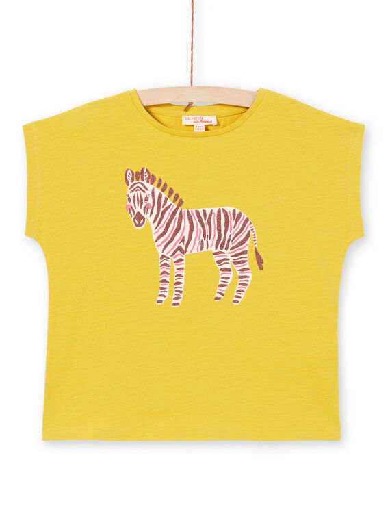 T-shirt a maniche corte, stampa zebra con glitter LAJOTI11 / 21S901F9D31G606