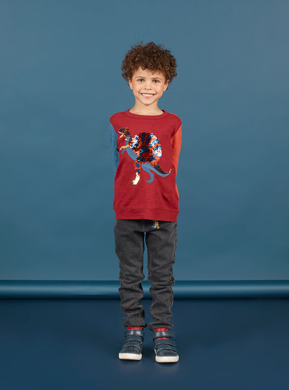 Jeans slim antracite bambino MOPAJEAN / 21W902H1JEAK004