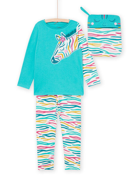Pigiama lungo con motivo zebra 3 pezzi PEFAPYJZEB / 22WH1163PYG209