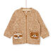 Gilet con stampa orso e volpe