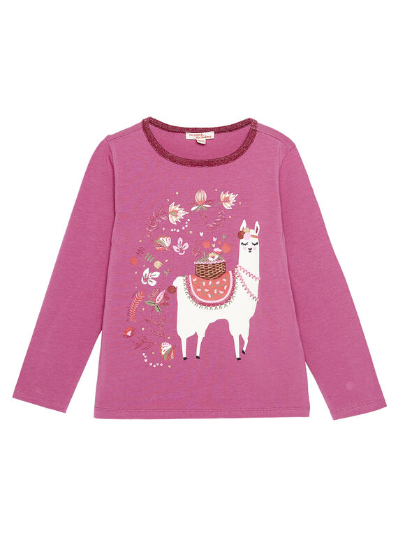 T-shirt in jersey, collo elasticizzato con lurex GABRUTEE1 / 19W901K1TMLH700