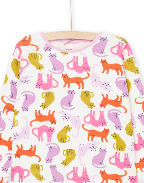 Set pigiama maglia e pantaloni con stampa gatti PEFAPYJCAT / 22WH1123PYJ001