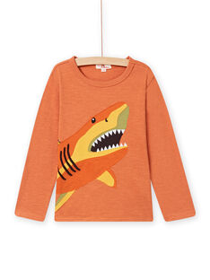 T-shirt ruggine motivo squalo bambino NOVITEE2 / 22S902M1TML408
