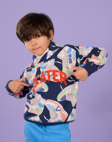 Felpa con cappuccio con stampa sneakers ROPURSWE1 / 23S902L2SWE705