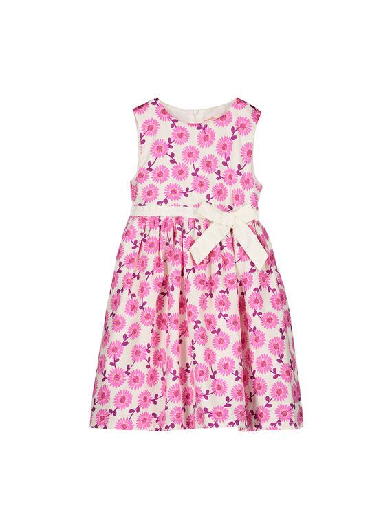 Abito con stampa a fiori bambina FAROROB4 / 19S901S4ROB099