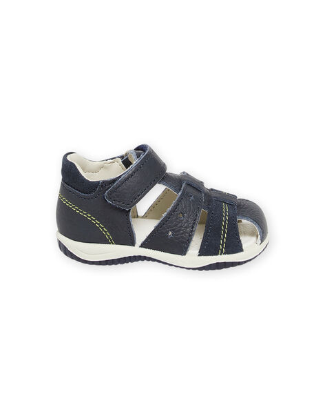 Sandali in pelle navy neonato NUSANDILAN / 22KK3845D0E070