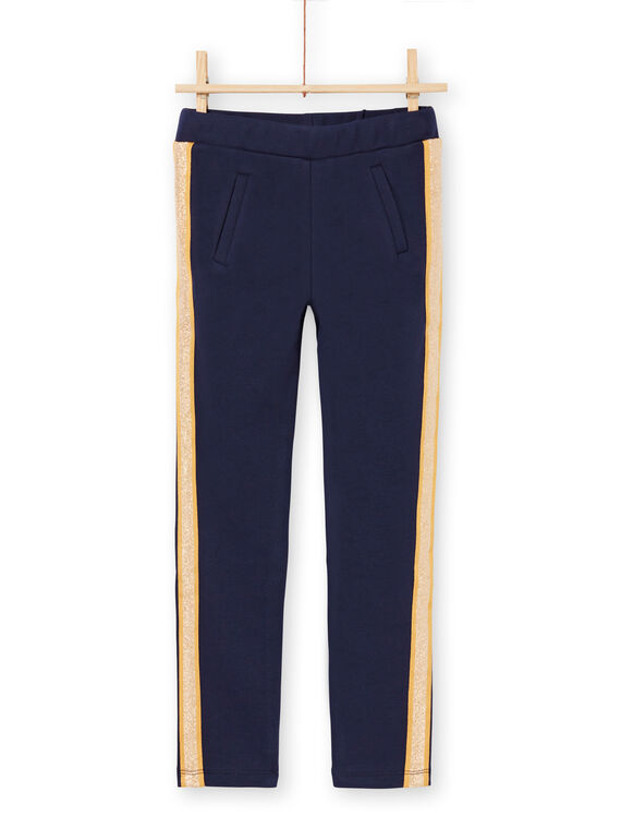 Pantaloni blu notte a righe bambina MAJOMIL1 / 21W90117PANC205