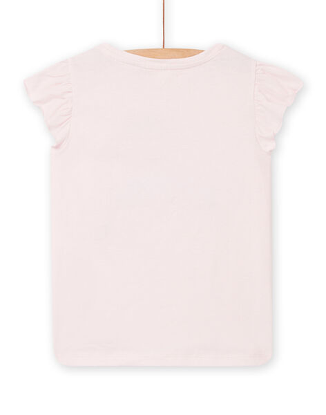 T-shirt rosa chiaro con motivi bambina e corona di fiori bambina NASOTI2 / 22S901Q4TMC321