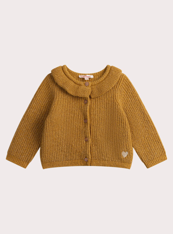 Cardigan a maniche lunghe con collo fantasia per bambina  VIBACAR1 / 24WG09Q1CAR107