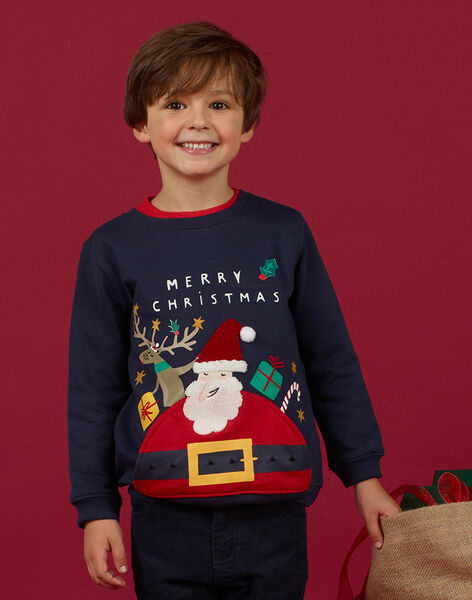 Felpa Di Natale Navy Bambino Maglia Felpa Cardigan Enfant Dpam