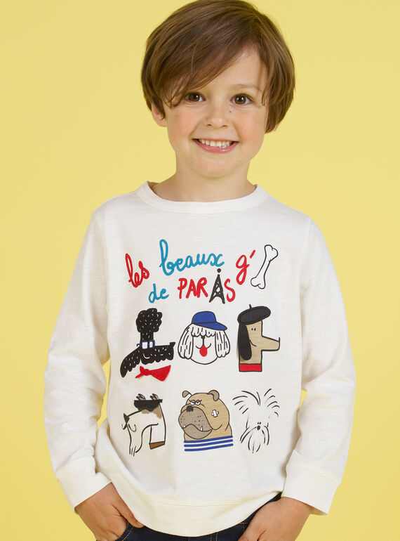 T-shirt bianca bambino MOMIXTEE2 / 21W902J3TML810
