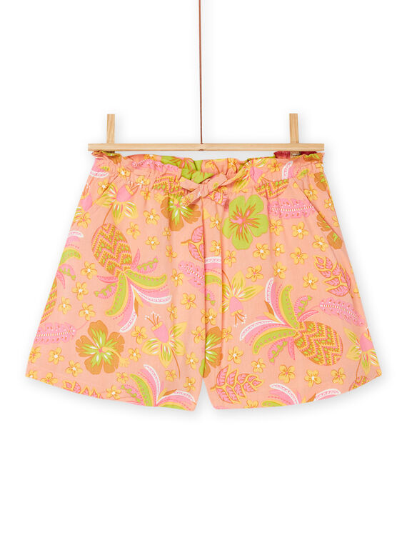 Shorts taglio morbido pesca con stampa esotica RASUMSHORT2 / 23S901Y2SHO413