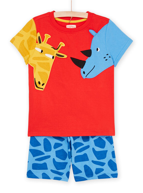 Pigiama blu e rosso con motivi e stampa animali REGOPYCANI / 23SH12H8PYJ505