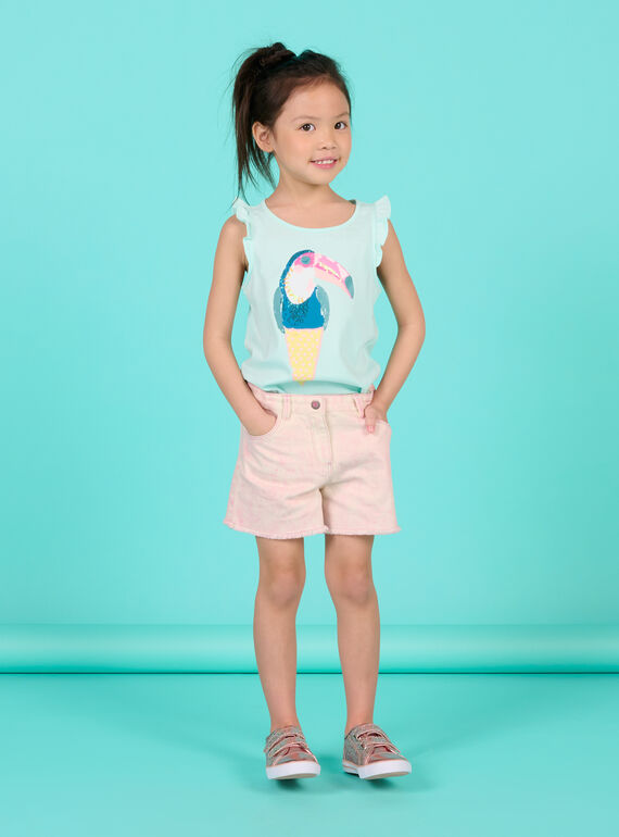 Shorts rosa bambina NAFICSHORT2 / 22S901U1SHOD303