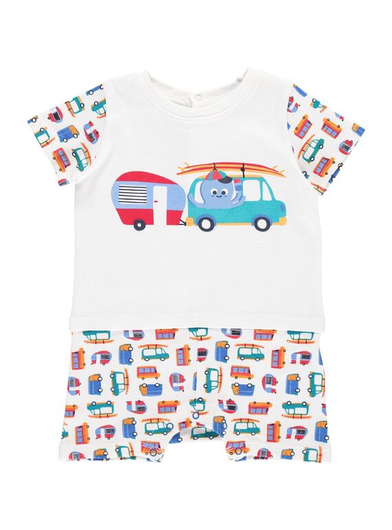 Baby boys' short sleepsuit CEGUGREROU / 18SH1462GRE099