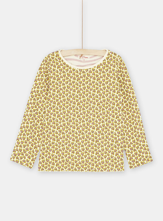 T-shirt double face su fondo ecrù bambina SAKYOTEE2 / 23W901I4TML003