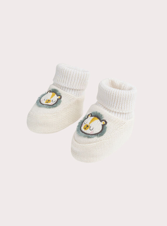Pantofoline in maglia écru  WOU1CHOS / 25SF4271CHP005