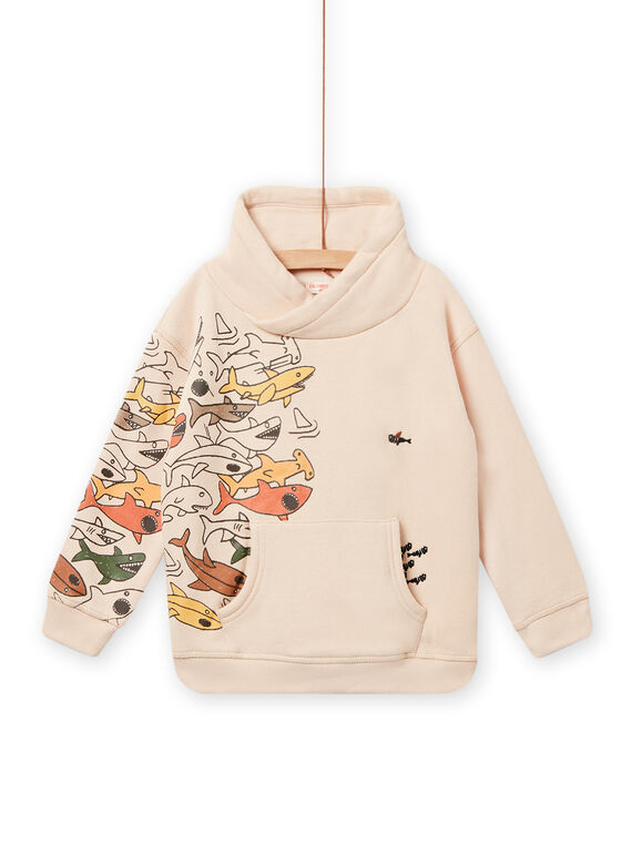 Felpa collo a scialle motivo fondo sottomarino bambino NOVISWE / 22S902M1SWEA016