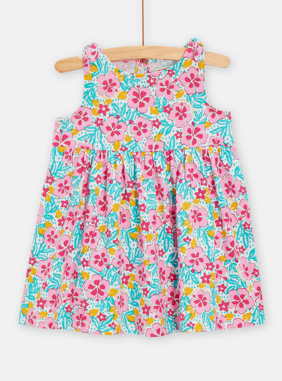 Abito multicolore con stampa a fiori neonata TIPLAROB2 / 24SG09S3ROB000