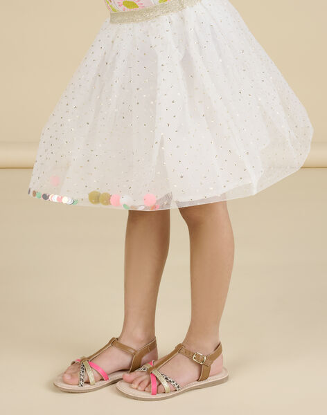 Gonna in tulle con glitter e pompon bambina NASOJUP1 / 22S901Q1JUP001