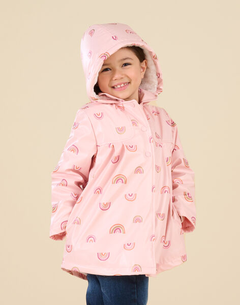 Cappotto impermeabile con cappuccio e stampa arcobaleno PALEOIMPER / 22W901F2IMPD319
