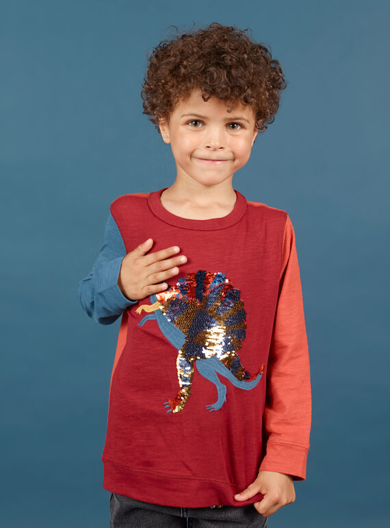 T-shirt rossa e navy bambino MOPATEE3 / 21W902H1TML719