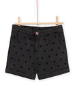 Shorts in jeans con stampa a pois in flock PARHUSHORT / 22W901Q1SHO941
