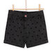 Shorts in jeans con stampa a pois in flock