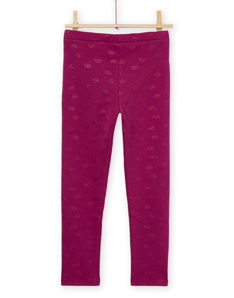 Leggings con stampa arcobaleno viola PAJOLEG7 / 22W901C6PANH701