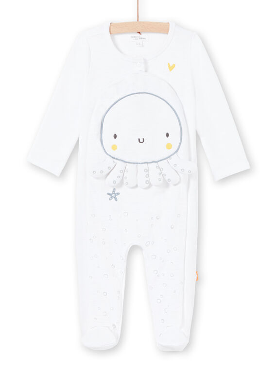 Tutina bianca ricamata nascita unisex LOU2GRE3 / 21SF05I1GRE000