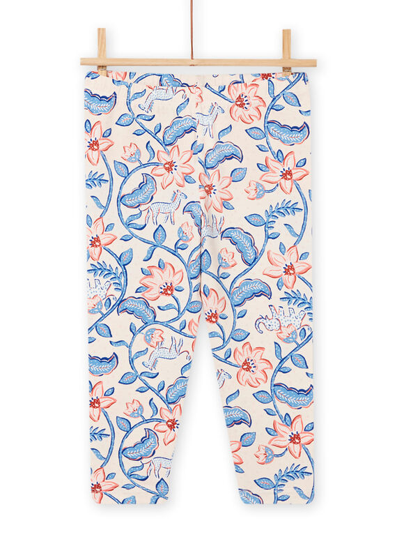 Leggings bianchi, blu e rosa con stampa neonata NYASANLEG / 22SI01S1CALA002