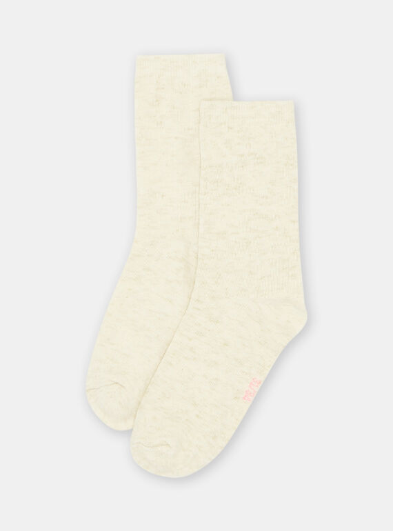 Calze ecrù con stampa a righe bambino SYAJOSCHO2 / 23WI01B3SOQ001