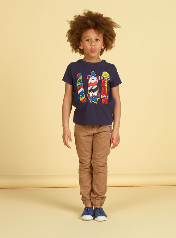 T-shirt nera e rossa - Bambino LOPOETI2 / 21S902Y1TMCJ900