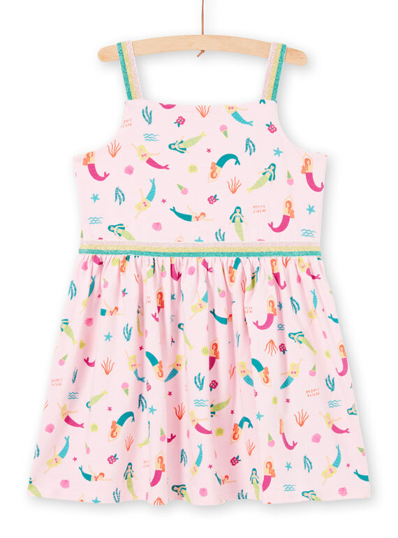 Abito in jersey stampa sirene e fantasia con spalline sottili LABONROB3 / 21S901W3ROBD303