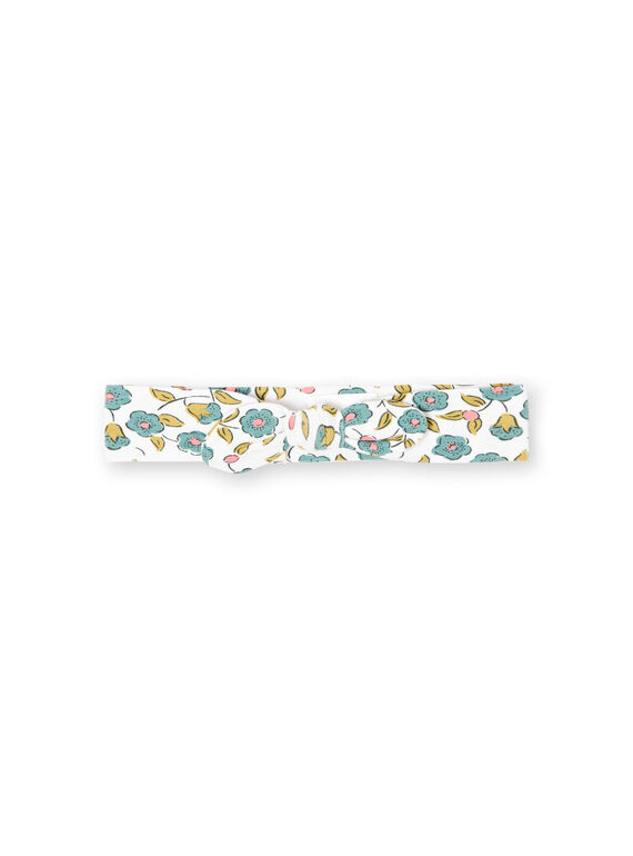 Fascia ecrù con stampa a fiori neonata MYIKABAN / 21WI09I1BAN001